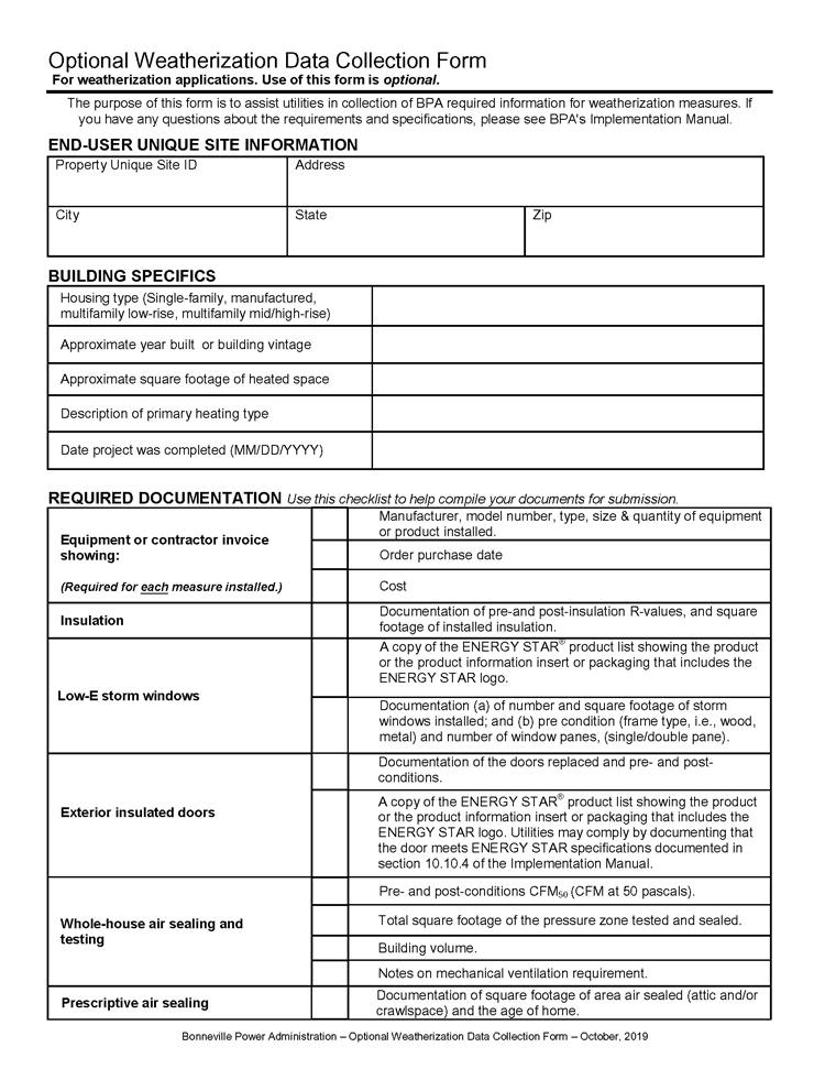 Forms and Checklists – Comfort Ready Home